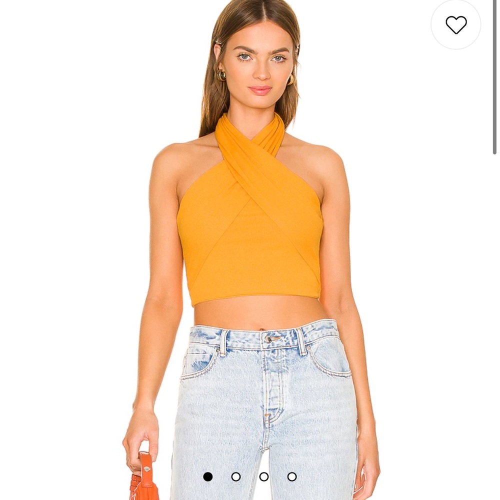 Superdown Amelie Wrap Top in Orange